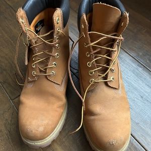 Men's Timberland 6" Premium Waterproof Boot - in wheat nubuck leather